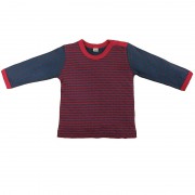 Shirt Welle + Rauten - rosa + blau