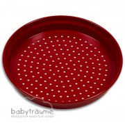 Sieb, Metall, rot, 17cm