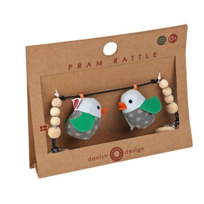 Babys Kinderwagenkette 2 Stoffvogel Astrid Ca 38cm Lang 2