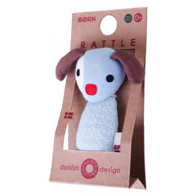 Babys Rassel weicher Hund, ca. 12cm