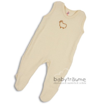 Strampler Schaf, Frottee, 100% Wolle (kbT)