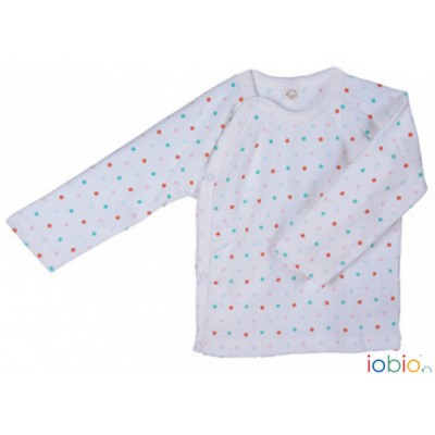 Wickelshirt bunte Punkte, 100% Baumwolle (kbA)