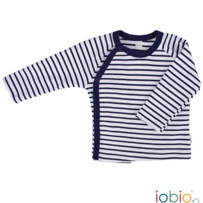 Wickelshirt marine/natur, 100% Baumwolle (kbA)