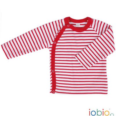 Wickelshirt rot/natur, 100% Baumwolle (kbA)