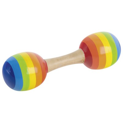 bunte Doppel-Maracas - Musikinstrument