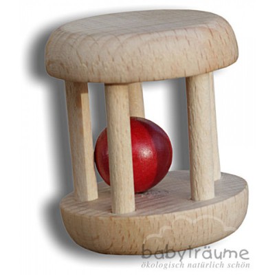 kleine Käfigrassel, ca. 5cm, Holz