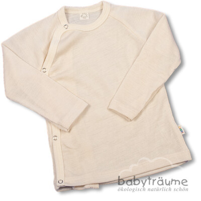 Baby-Wickelshirt aus edlem Wolle/Seide-Mix- 70% Wolle/30% Seide, als Unterhemd oder Sommerpulli