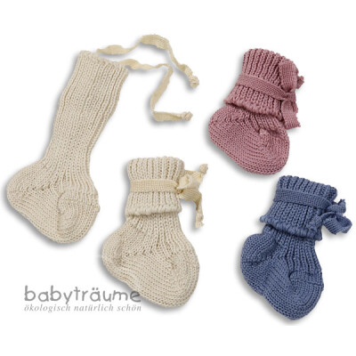 Babyschuh + Erstlingssöckchen = Schuhsöckchen! - 100% Wolle (kbT) - Lieferumfang: 1 Paar