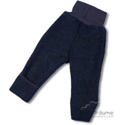 Wollfleece-Hose mit angenehmen Baby-Bündchen 95% Baumwolle und 5% Elasthan plus Umschlag am Bein, 100% Wolle, Lieferumfang: 1 Hose