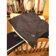Bettwäsche "Plümo" mit Hotelverschluss, z.B. für Kinderwagen-Plümo, 100% Baumwolle (kbA), eine Seite farbig zum Wenden, Größe 80x80 cm²
