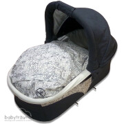 Bettwäsche "Plümo" mit Hotelverschluss, z.B. für Kinderwagen-Plümo, 100% Baumwolle (kbA), eine Seite farbig zum Wenden, Größe 80x80 cm²