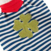 Schnuffeltuch Hase blau-gestreift Green mit Kleeblatt
