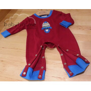 Overall "Rakete Viktor" Baumwolle (kbA) rot/blau 9-12 Monate