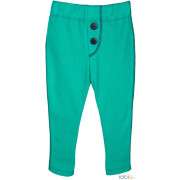 Knopf-Legging, mit Ziernähten, 100% Baumwolle (kbA), türkis, Größe 86/92