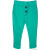 Knopf-Legging, mit Ziernähten, 100% Baumwolle (kbA), türkis, Größe 86/92