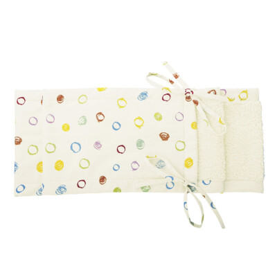 Bettumrandung°° für Stillbett/Kinderbett, 250x25 cm², 1 Seite glatt, 1 Plüsch, 100% Baumwolle (kbA) Cotonea Kritzelkreise