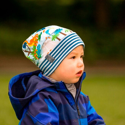 Rundmütze "Pickapooh-Dino-Luca", 95% Baumwolle (kbA)/5% Elasthan, Größe 56