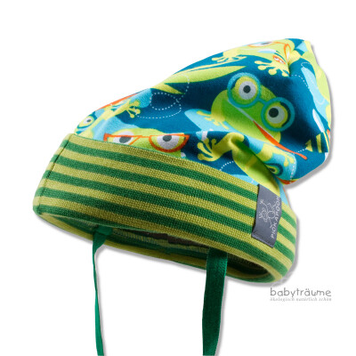 Rundmütze "Pickapooh-Frosch-Luca", 95% Baumwolle (kbA) + 5% Elasthan