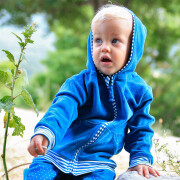 Nickykapuzenjacke "Saphir mit Streifen +...