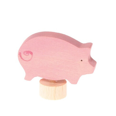 Geburtstagsstecker Schwein rosa, für Geburtstagskranz