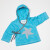 Wickel-Frottee-Kapuzen-Shirt für Strand, Haus, Schwimmbad... - 100% Baumwolle (kbA), hellblau mit Seestern