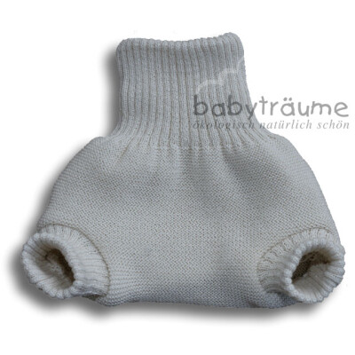 Überhose, doppelt gestrickt, 100% Wolle (kbT), natur, 62/68