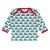 Shirt "l+p-Schneckchen", natur + blaue Schnecken, 100% Baumwolle (kbA)