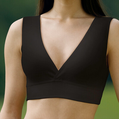 Still-BH "Engels Lena", schwarz, 92% Baumwolle (kbA)/8% Elasthan, mit bequemen breiten Trägern, Gr. 3 (80-85cm, B-C)