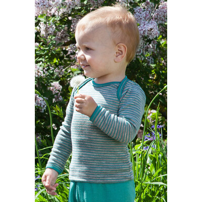 Schlupfshirt "hellgrau/eisvogel", 70% Wolle (kbT)/30% Seide, hellgraumelange/eisvogel 62/68