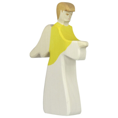 Holzfigur "Erzengel Gabriel", Holztiger Holzfiguren für die Weihnachtskrippe oder als Beschützer, handbemalt