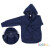 Wollwalk-Jacke mit Umschlag, marine, 100% Schurwolle, Kapuzenfutter: 100% Baumwolle (kbA) 74/80