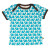 T-Shirt "Elefanten", "100%" Baumwolle (kbA), aqua/braun
