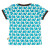 T-Shirt "Elefanten", "100%" Baumwolle (kbA), aqua/braun