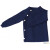 Wickelpulli "Schlüttli marine", gestrickt, 100% Schurwolle, marine, Größe 86/92
