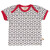 T-Shirt "Affen", "100%" Baumwolle (kbA), marineblauer Druck, rot abgesetzt 86/92