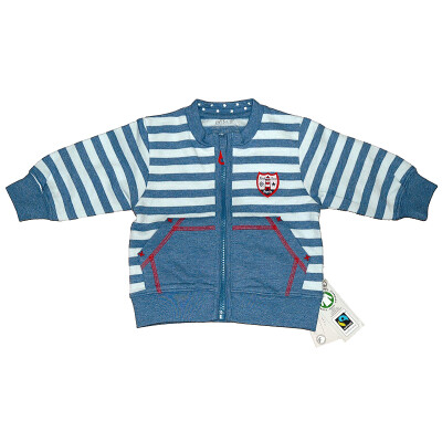 Sweatjacke "Ebis First Class Regatta", 100% Baumwolle (kbA), jeans/natur 74