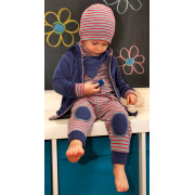 BabyWendeHose "Streifen BioOcean" 100% Baumwolle (kbA) , - außen gestreift, innen gepunktet 62/68
