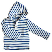 Kapuzenshirt "Leela-Maritim", 100% Baumwolle (kbA), marine/natur gestreift
