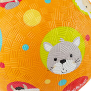 Ball orange mit Punkten + Tieren, Kautschuk