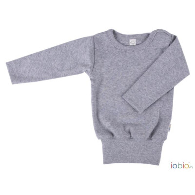 Shirt "W-free graumelange", langer Oberkörper + Bündchen 86/92