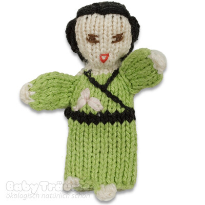 Fingerpuppe "asiatisches Mädchen", 1 Fingerpuppe, 100% Baumwolle (kbA)