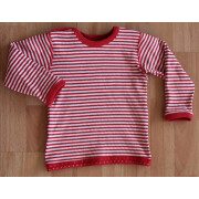 Shirt "Pünktchen hibiscus/weiß", 100% Baumwolle (kbA), hibiscusrot/naturweiß 128