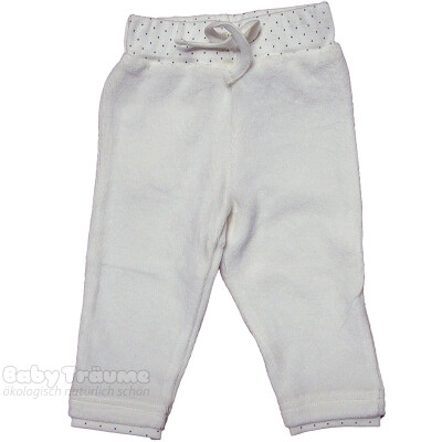 Schlupfhose, Punkte am Bund, 100% Baumwolle (kbA), weiß, Größe 74