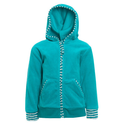 Nickykapuzenjacke "Leelas Türkis", 100% Baumwolle (kbA)