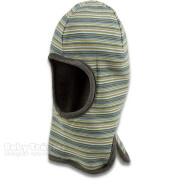 Wende-Schlupfmütze "Switsch grau - FleeceHelmi", außen: 100% Wolle (kbT, Fleece), innen: 97% Baumwolle (kbA), 3% Elasthan 52