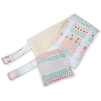 Brust- Bauch- und Rumpfwickel, außen: 100% Baumwolle (kbA), inkl. umfangreichem Zubehör - z.B. bei Koliken, Bauchproblemen und Erkältungen 1-12 Monate