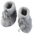 Baby-Binde-Schühchen "Engels graue Zwergenschühchen" aus weichem Woll-Fleece 100% Wolle (kbT) - weich und warm! - Lieferumfang 1 Paar 1 = 9cm
