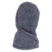 Wollfleece-Fäustel "grau mit Knopf", 100%...