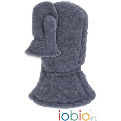 Wollfleece-Fäustel "grau mit Daumen", 100% Wolle (kbT), Gr. 1: ca. 6-12 Monate