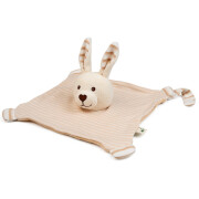 Schnuffeltuch "Hase", beige und ecru, kbA-Baumwolle